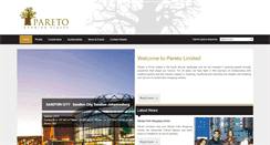 Desktop Screenshot of pareto.co.za